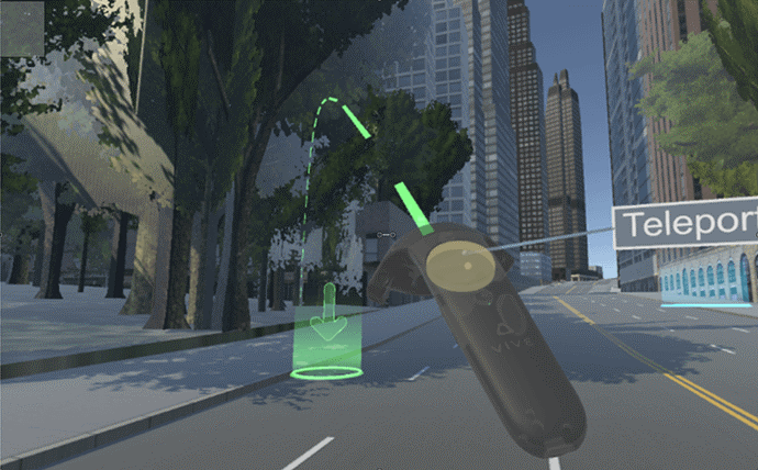 نمونه ای از داده های ArcGIS که توسط HTC Vive ارزیابی شده است.
