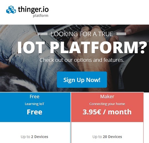 پلتفرم اینترنت اشیا Thinger.io